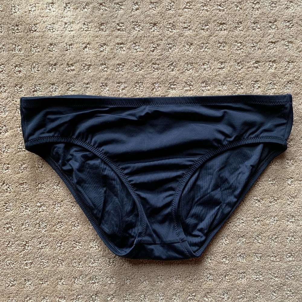 Lands' End Black Bikini Bottom, Size 10